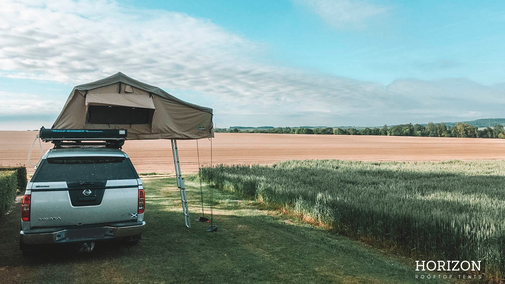 camper avec son chien - Horizon-tents