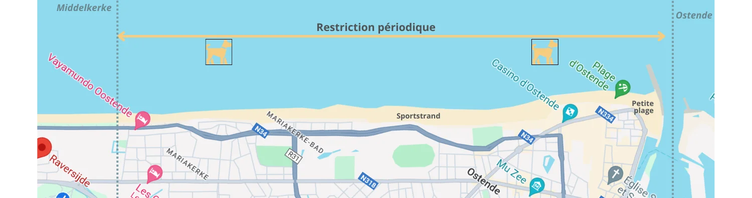 Autorisation plage Ostende pour les chiens
