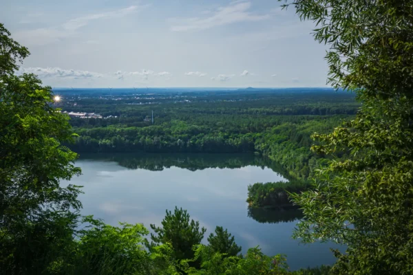 Panoramisch uitzicht op de terril van Grote Plas