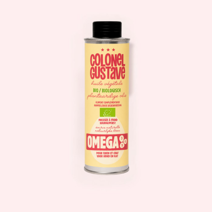 Huile végétale bio belge pour chat et chien - Colonel Gustave