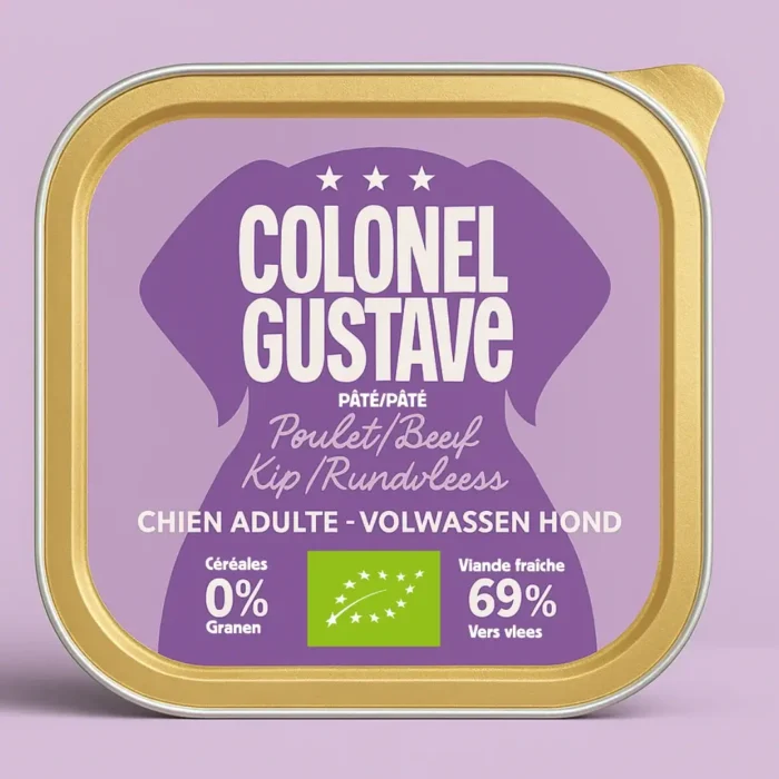 Pâté pour chien au poulet et boeuf