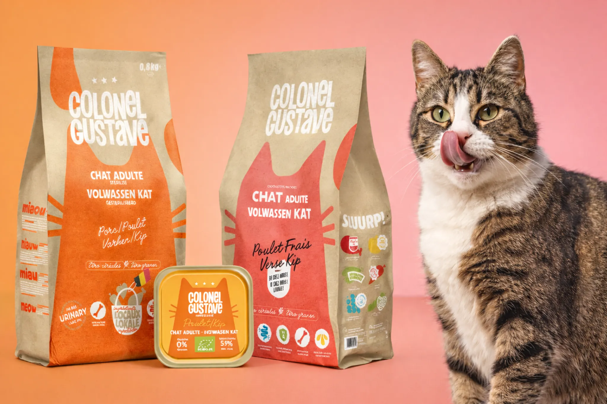 Le combo Colonel Gustave parfait pour les chats qui ne boivent pas