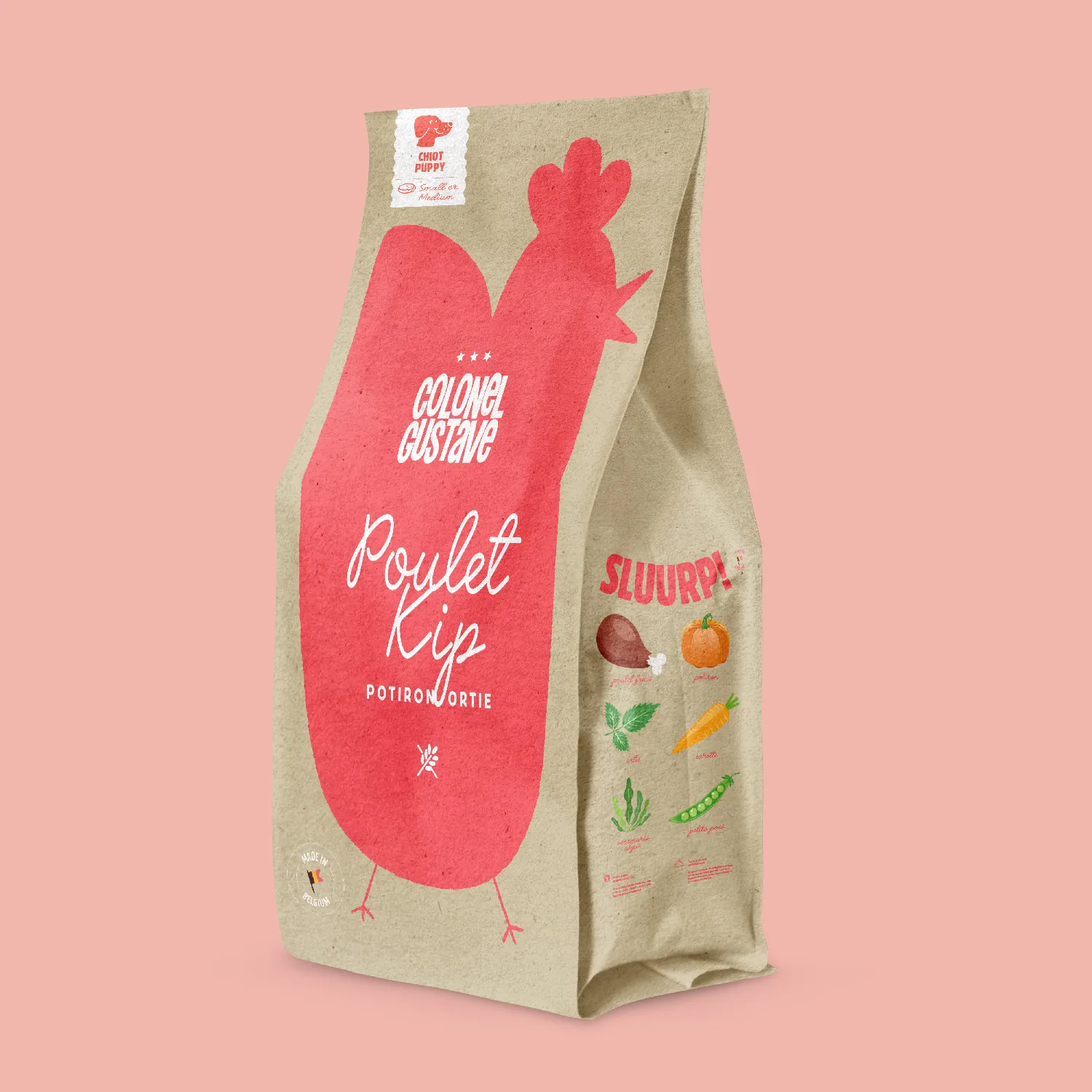 Croquettes au poulet pour chiot Colonel Gustave